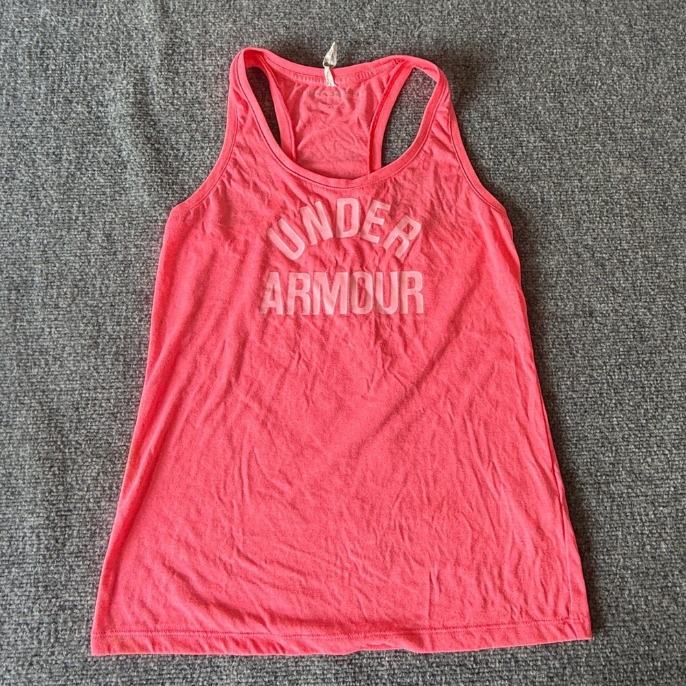 Under Armour Womens Threadborne HeatGear Racerback Tank Top Pink XS‎ 2273